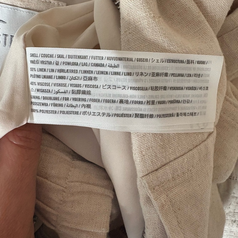 Hollister Light Tan linen bomber jacket - Picture 5 of 5